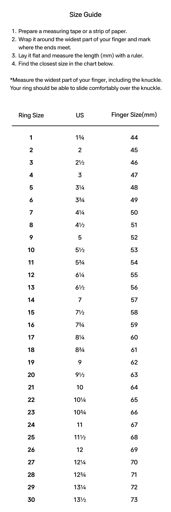Size Guide
