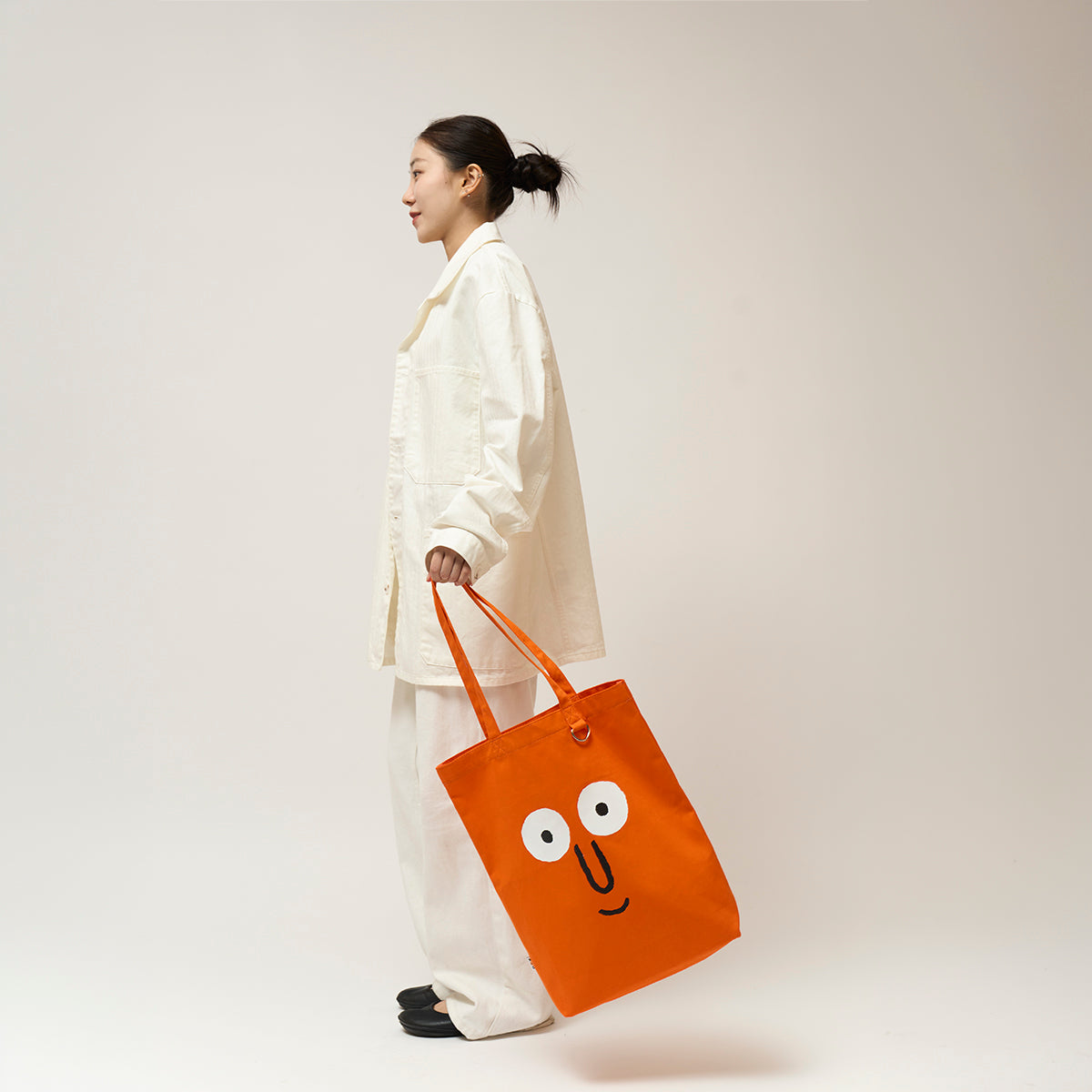 Face Shopper Bag Orange