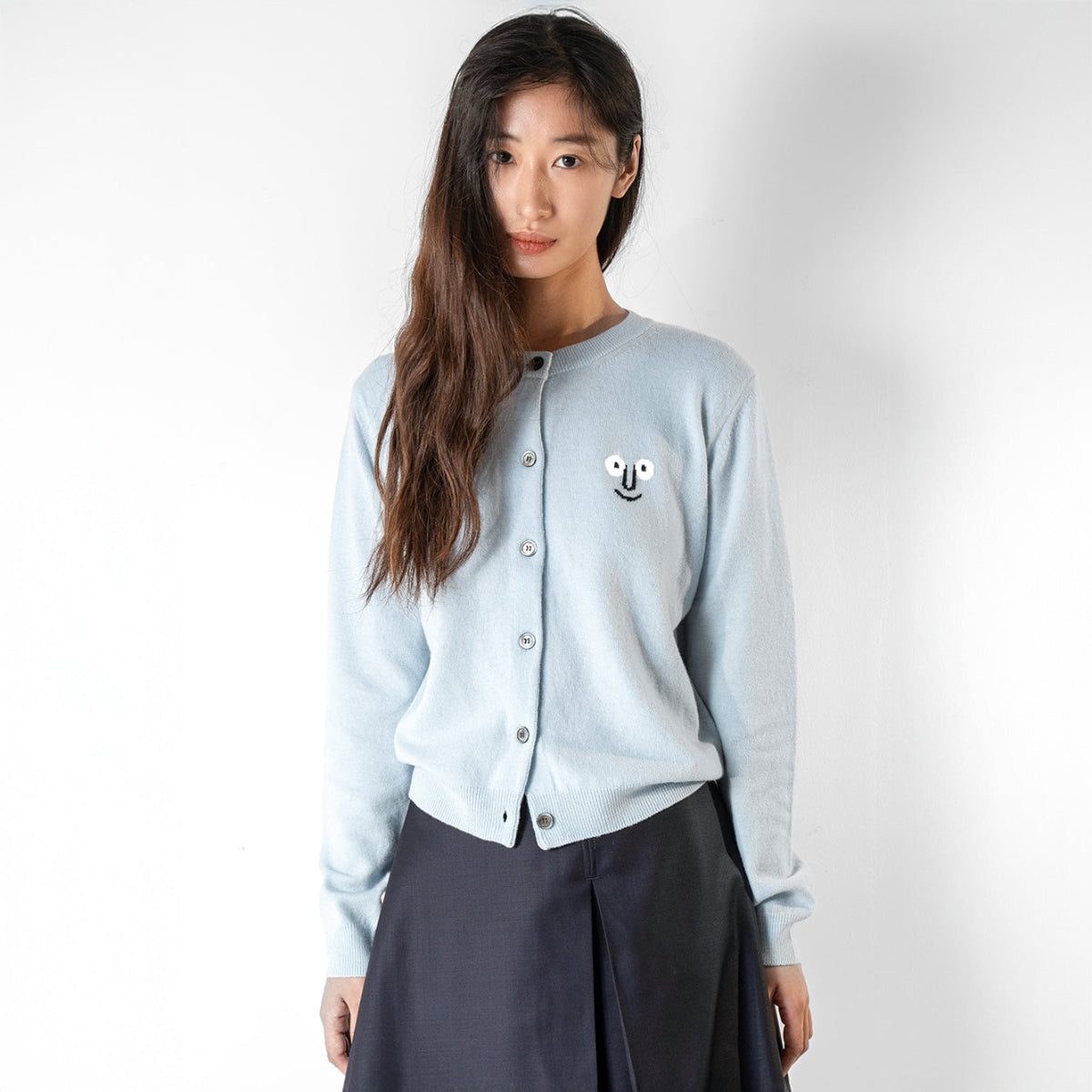 Jacquard Cardigan Blue