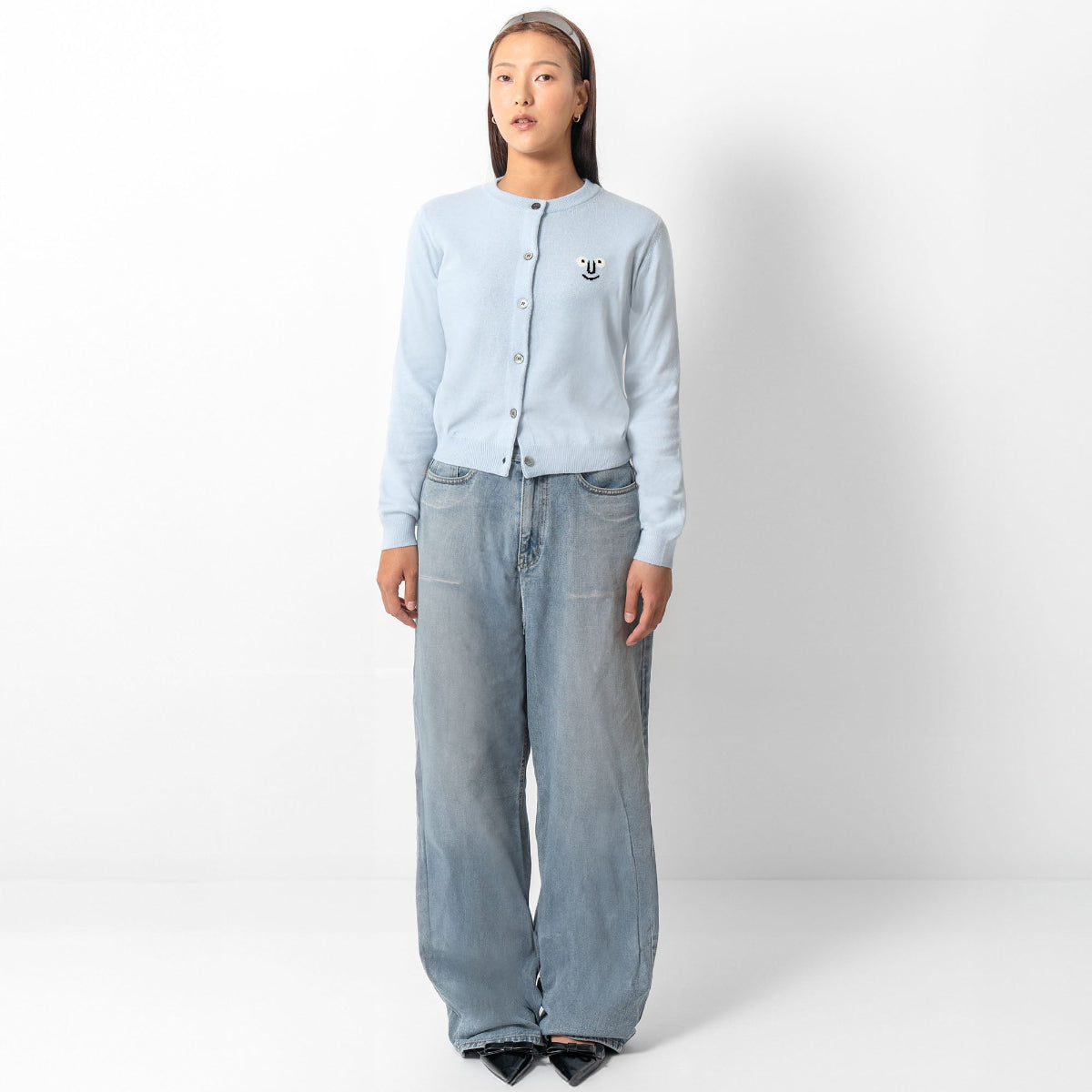 Jacquard Cardigan Blue