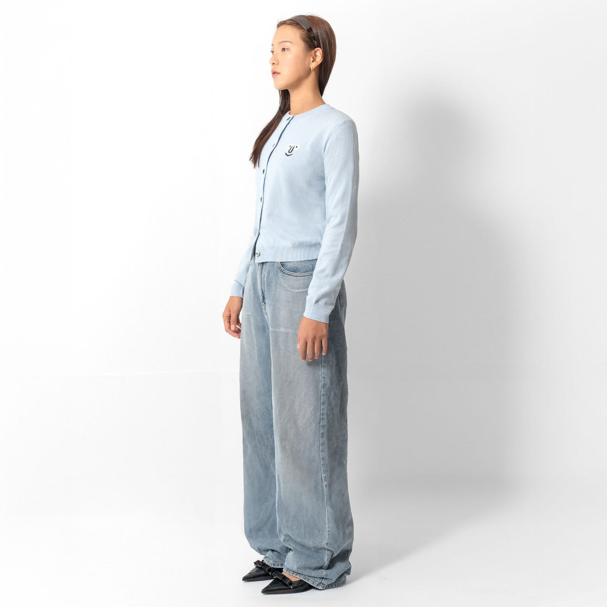 Jacquard Cardigan Blue