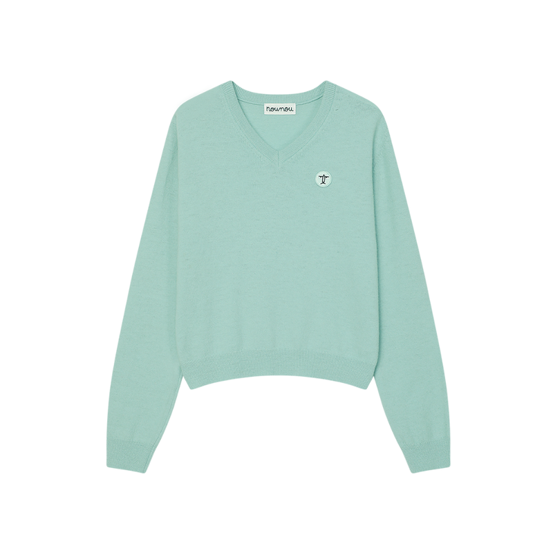 Patch Cardigan Mint