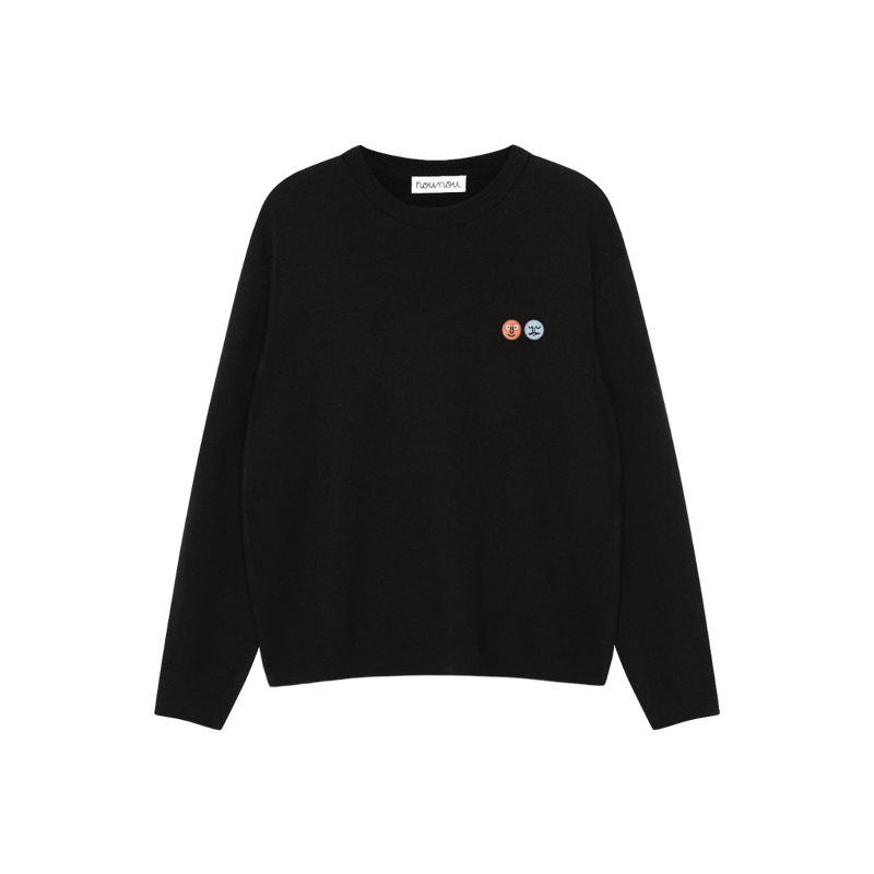Classic Patch Pullover Knit Black