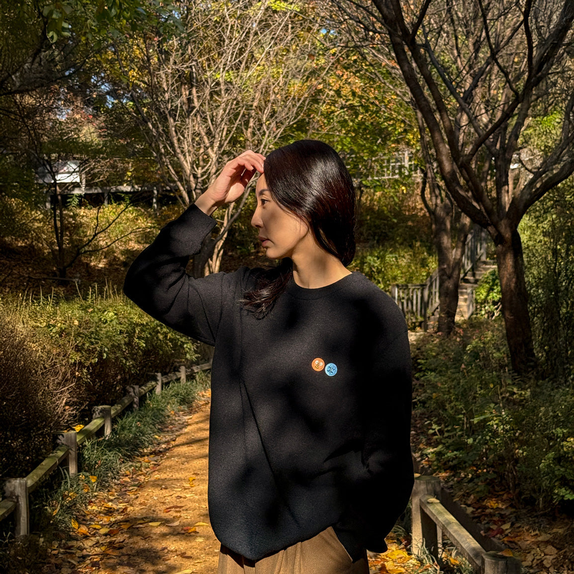 Classic Patch Pullover Knit Black