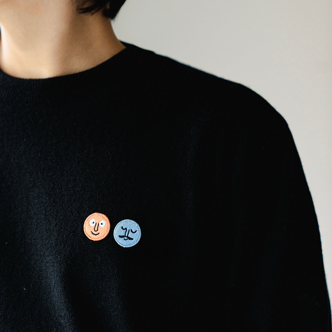 Classic Patch Pullover Knit Black