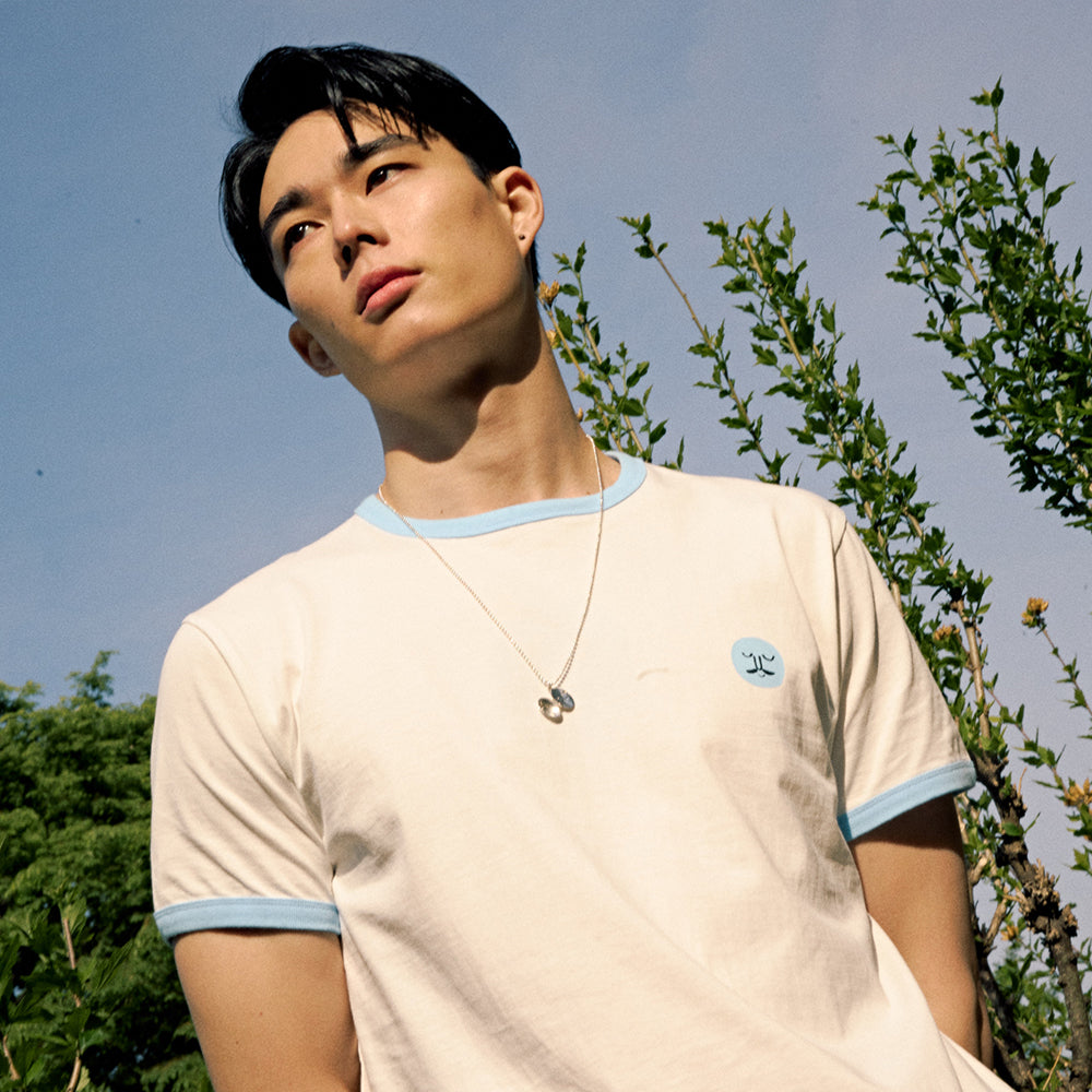 Ringer Tee Blue