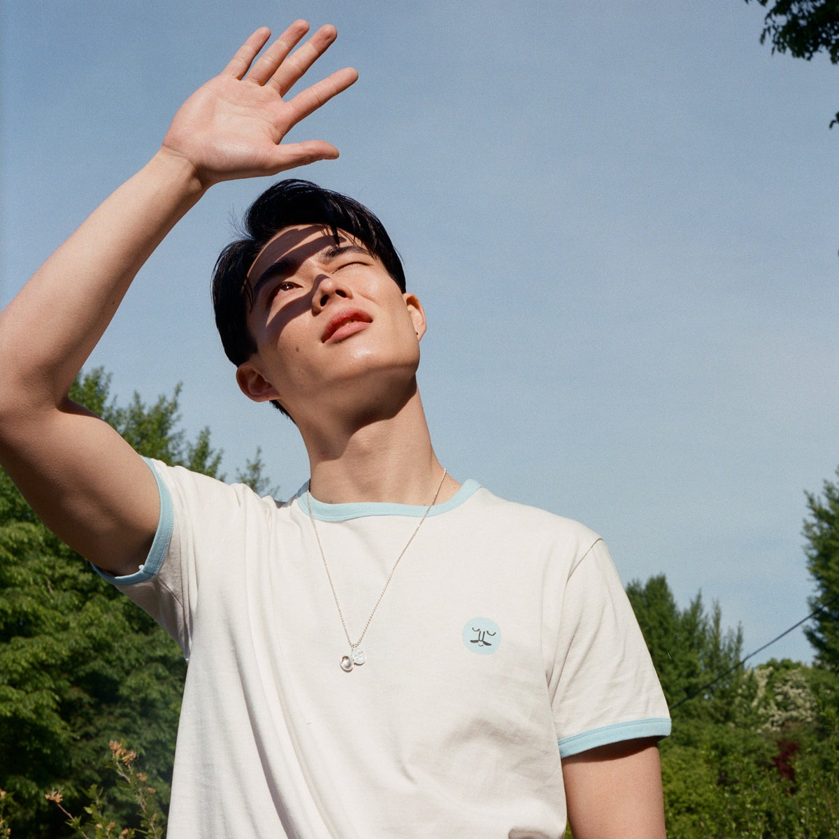Ringer Tee Blue