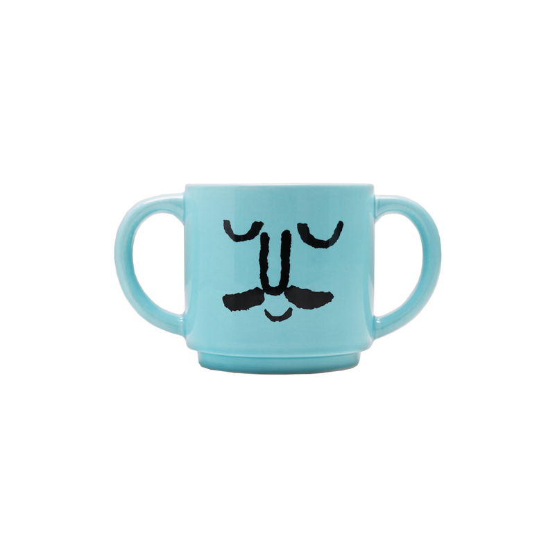 Double Handle Mug Blue
