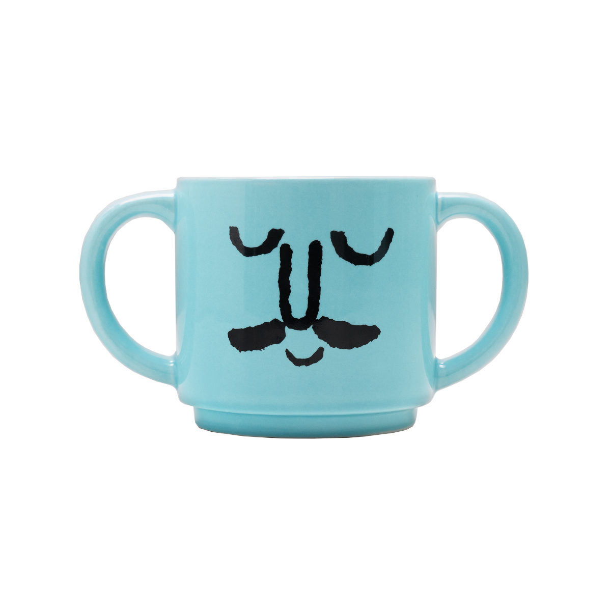 Double Handle Mug Blue