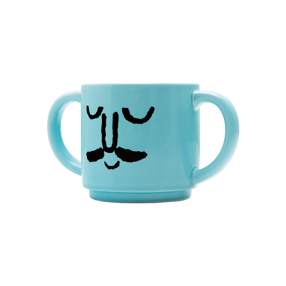 Double Handle Mug Blue