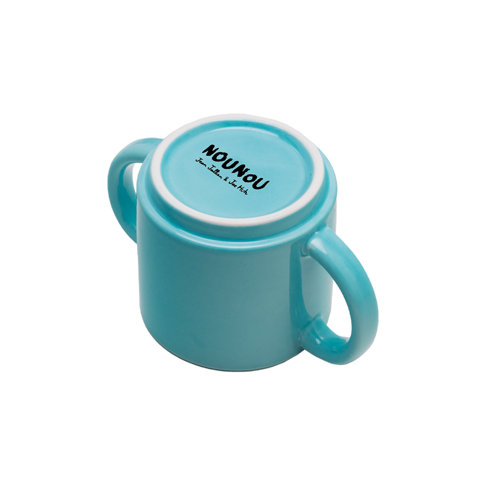 Double Handle Mug Blue