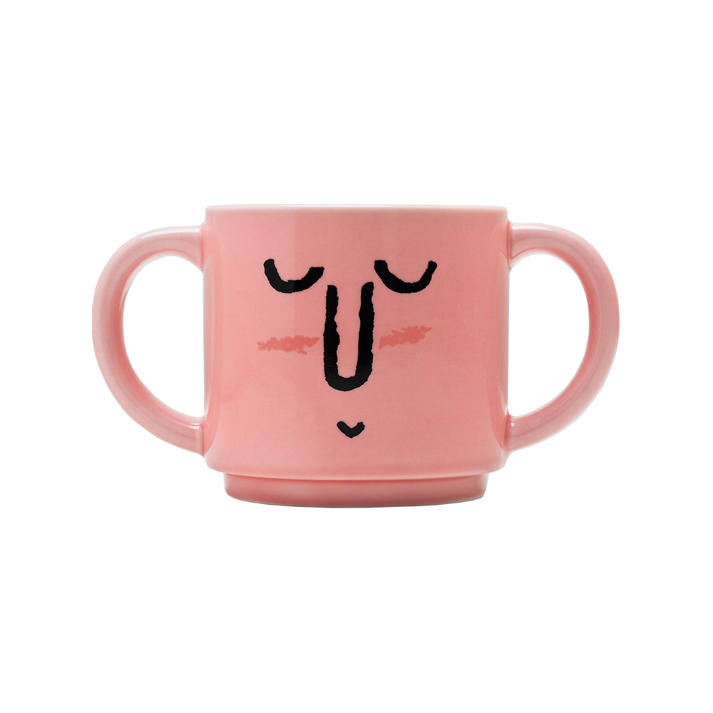 Double Handle Mug Pink
