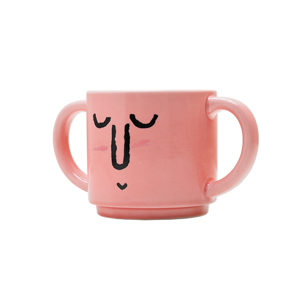 Double Handle Mug Pink