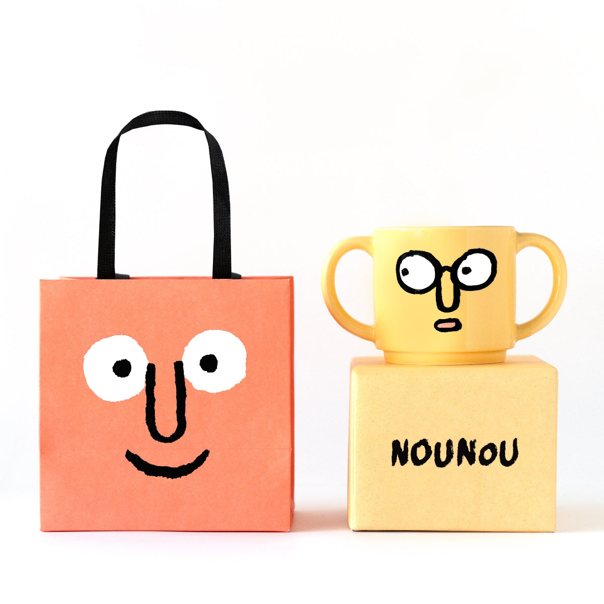 Double Handle Mug Yellow