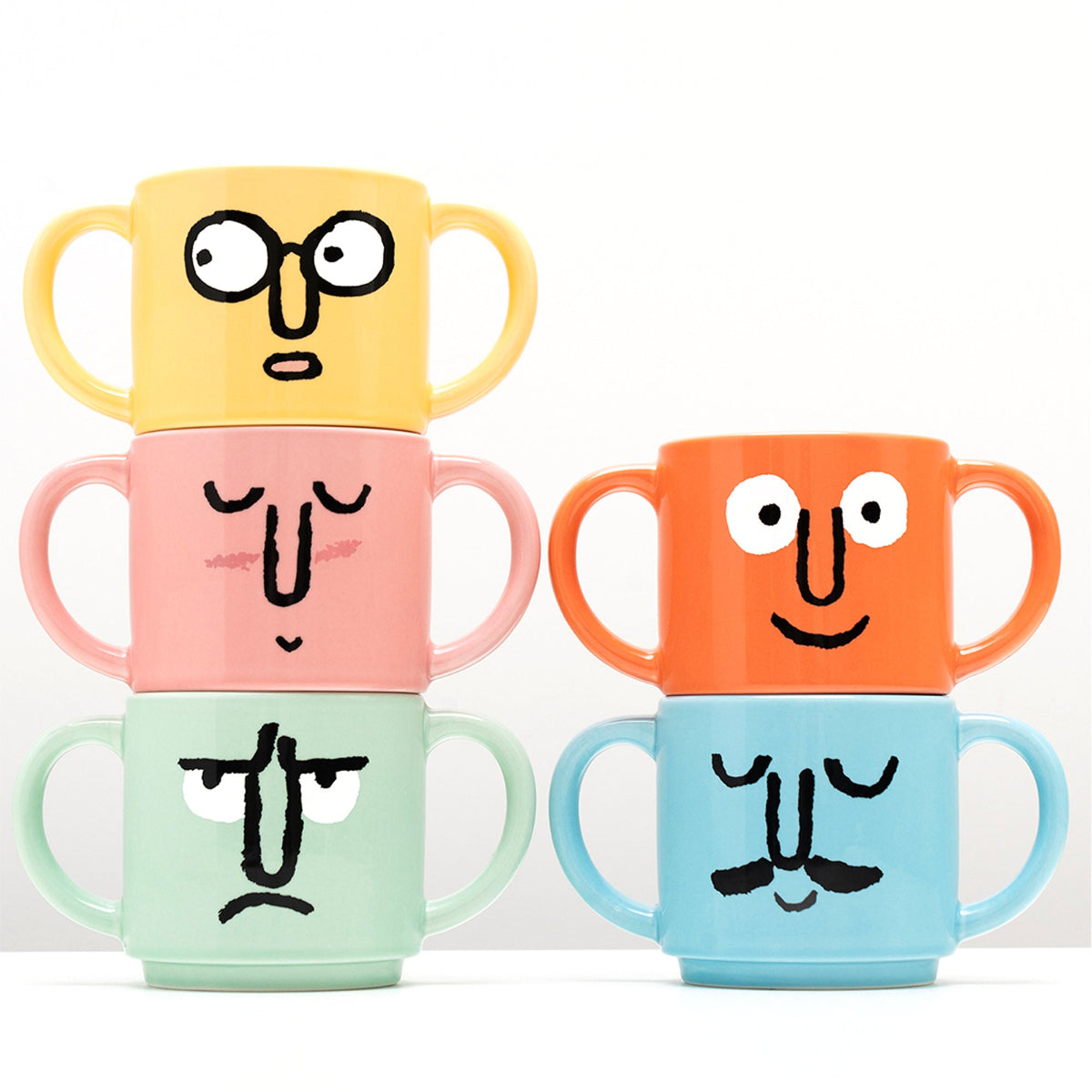 Double Handle Mug Pink