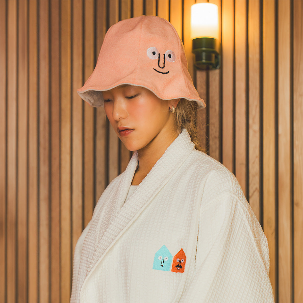 Reversible Sauna Hat Coral