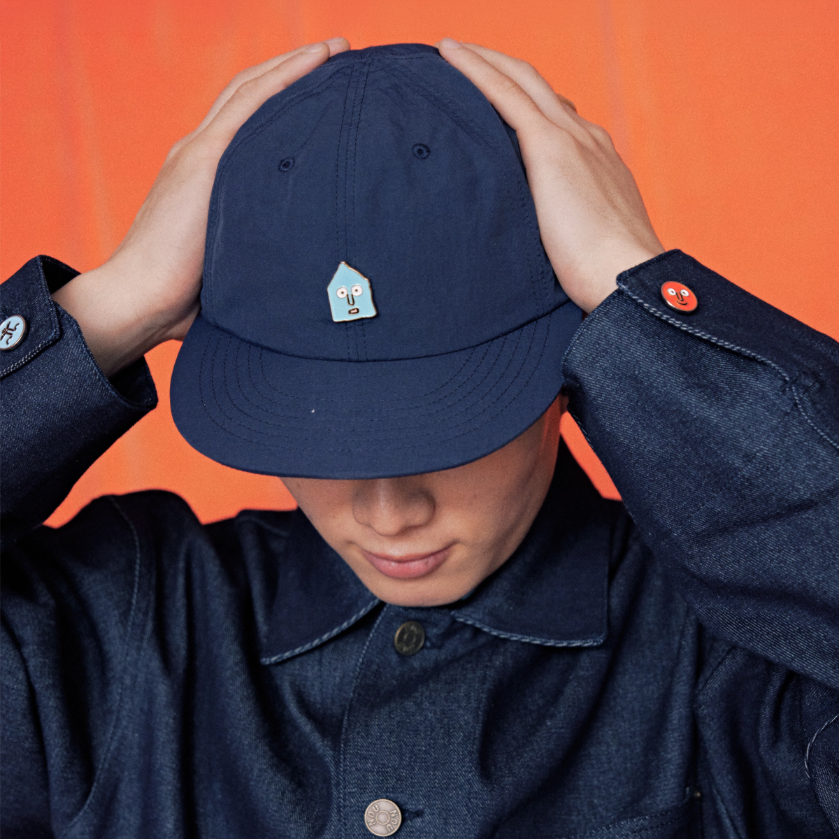 House Stud Cap Navy