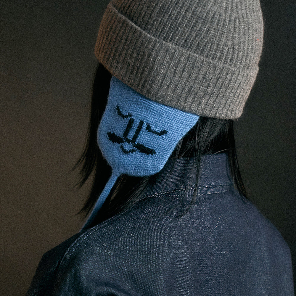 Knit Earmuff Blue