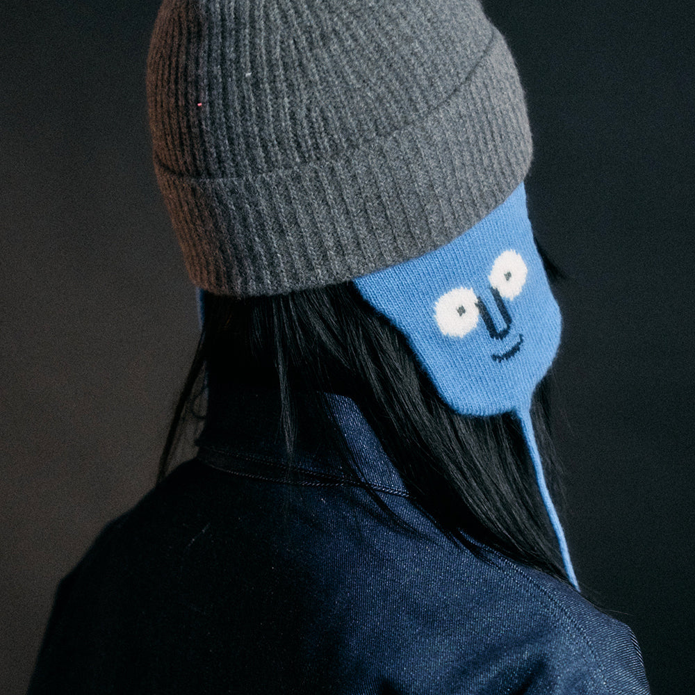 Knit Earmuff Blue