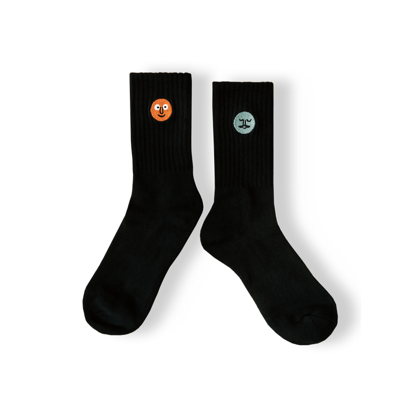 Patched Socks Black