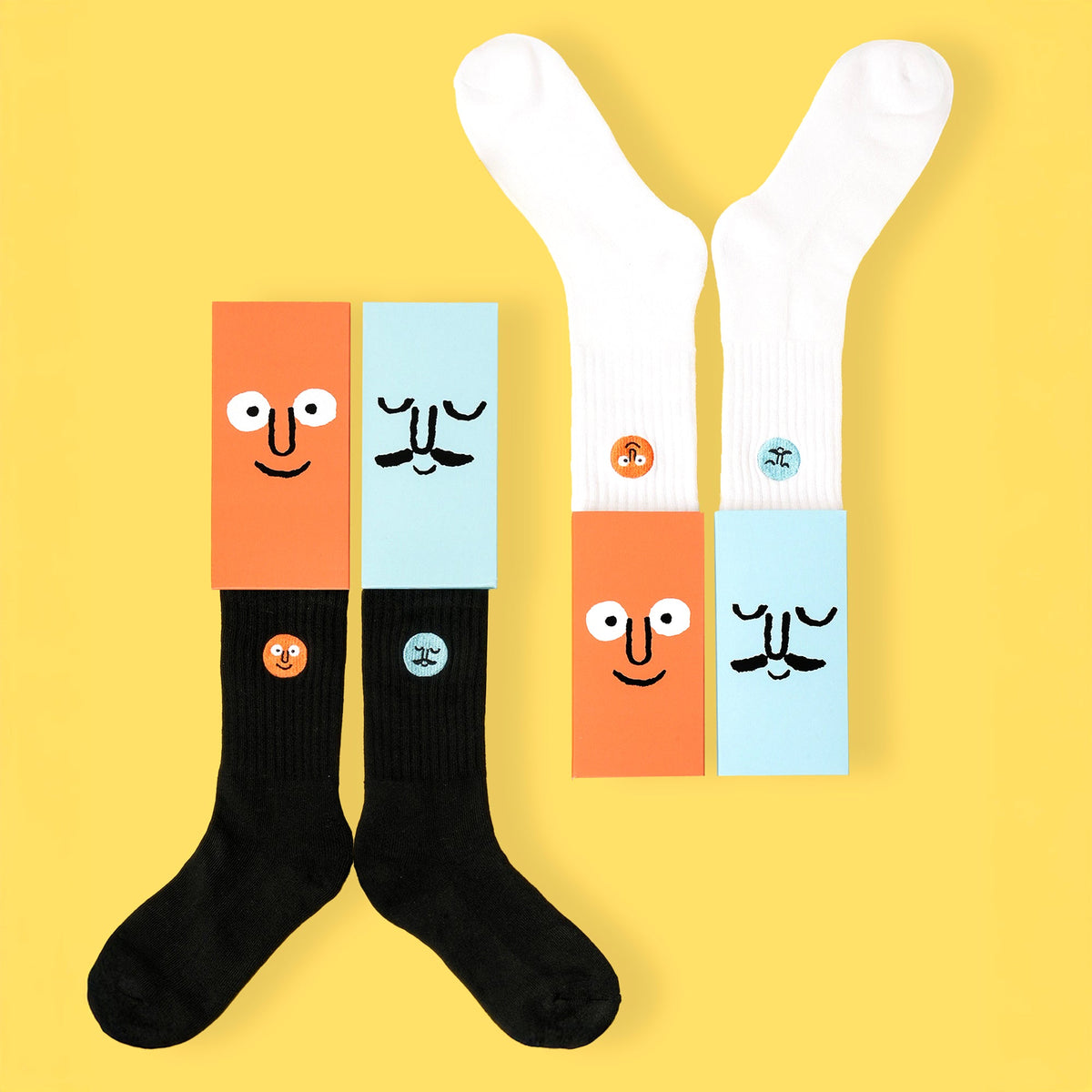 Patched Socks Black