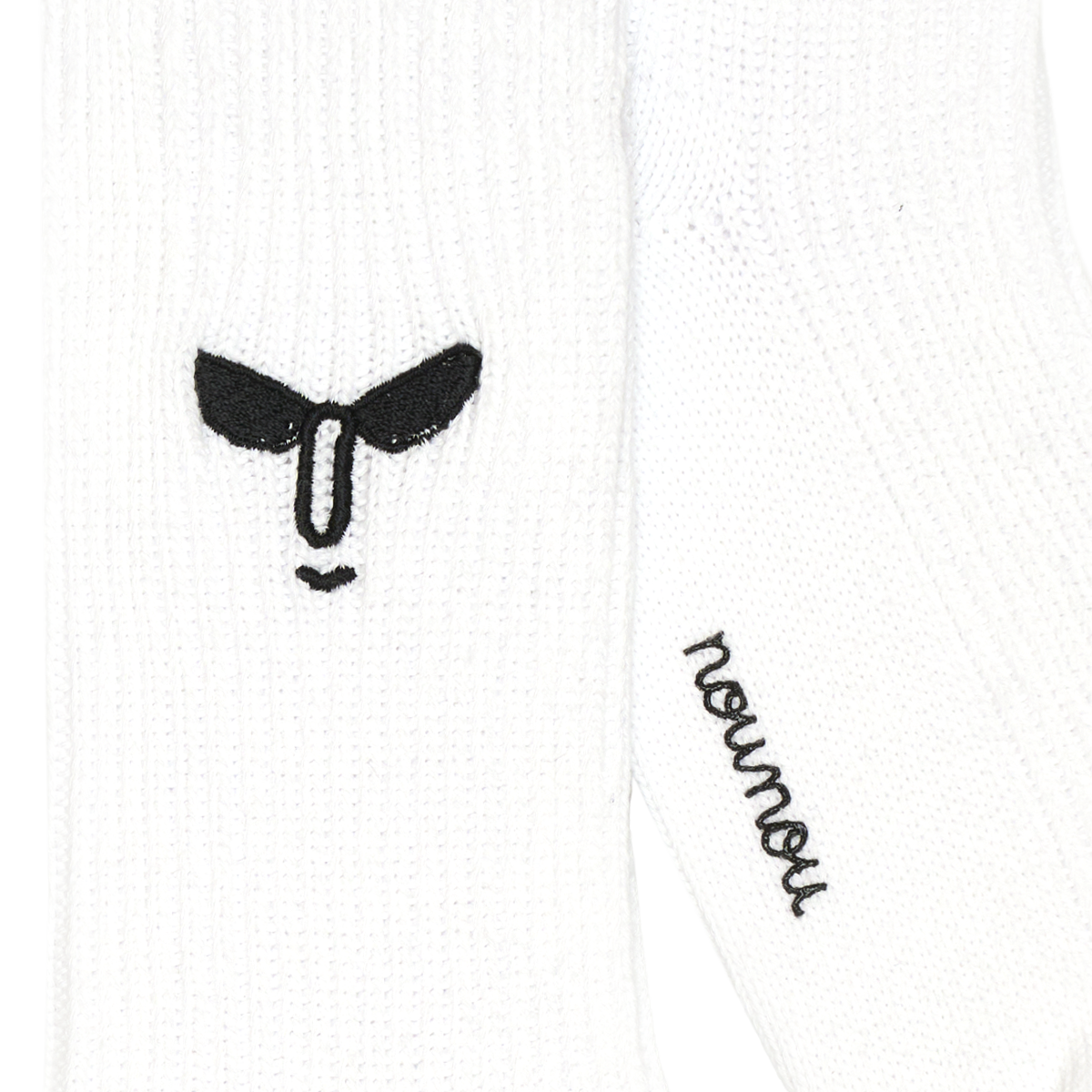 Face Crew Socks White
