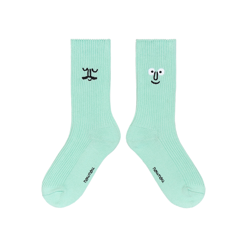 Face Crew Socks Mint