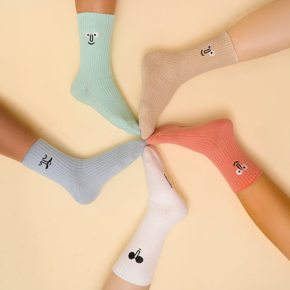 Face Crew Socks Mint
