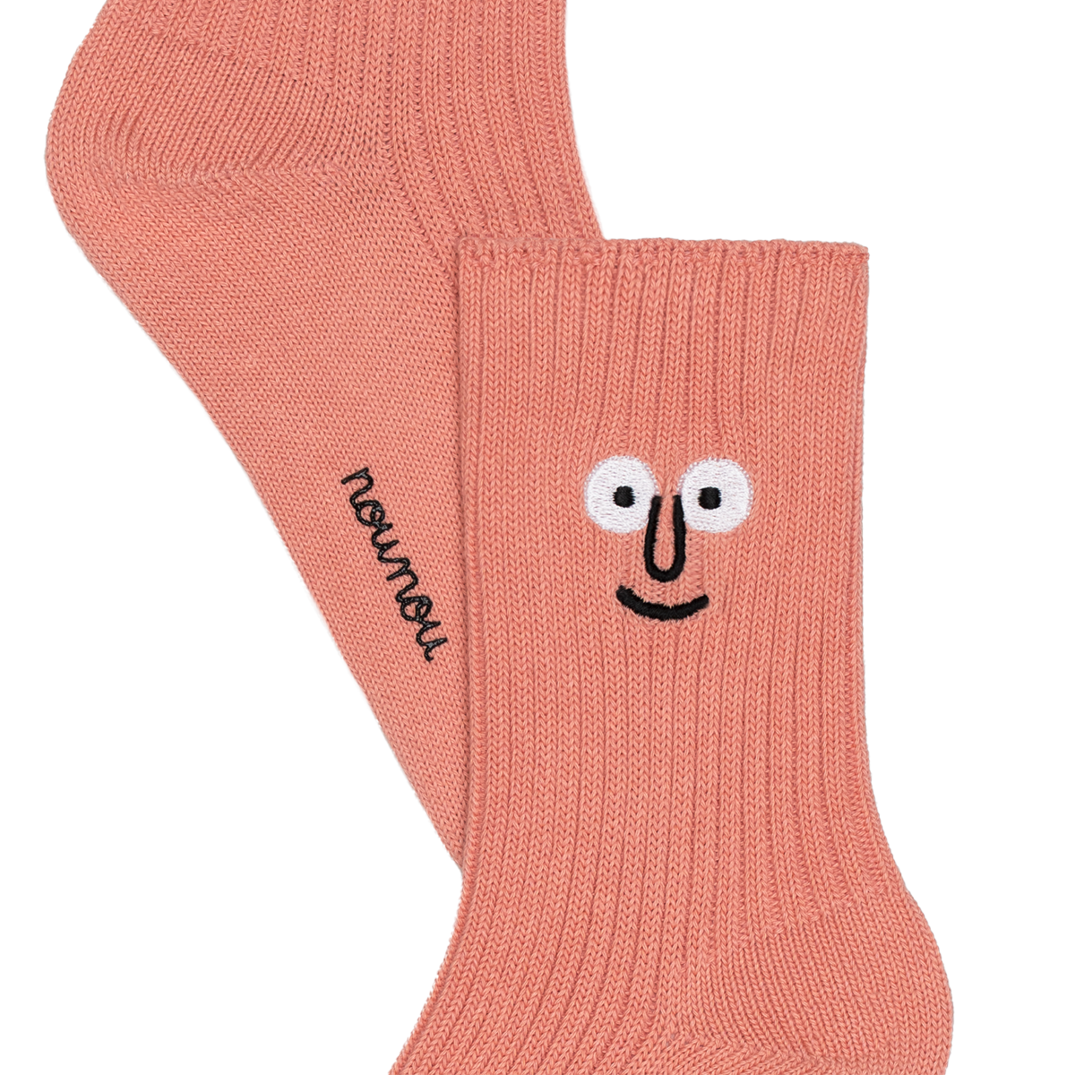 Face Quarter Socks Coral