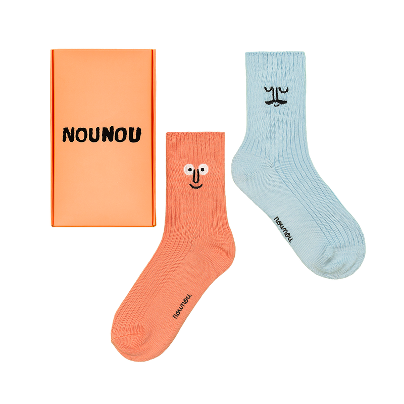 Face Quarter Socks Set