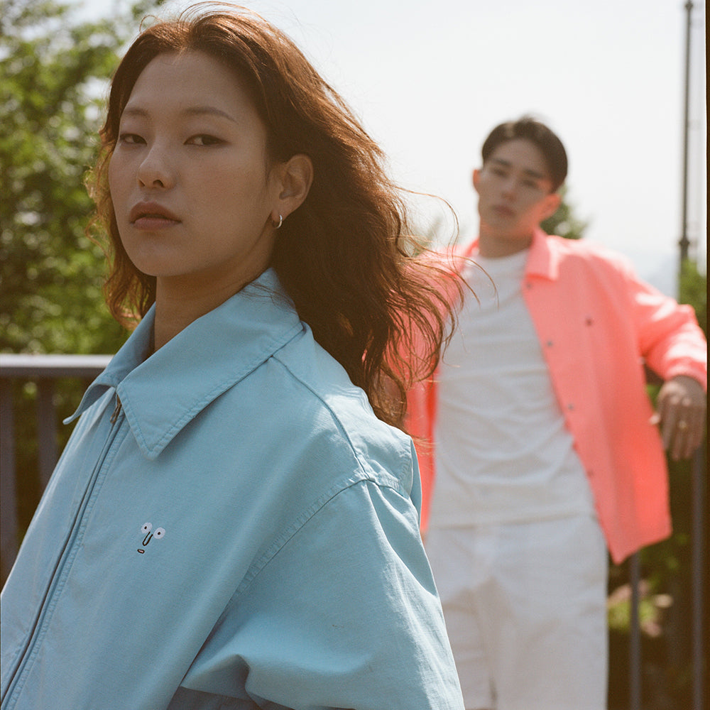 Washed Blouson Blue