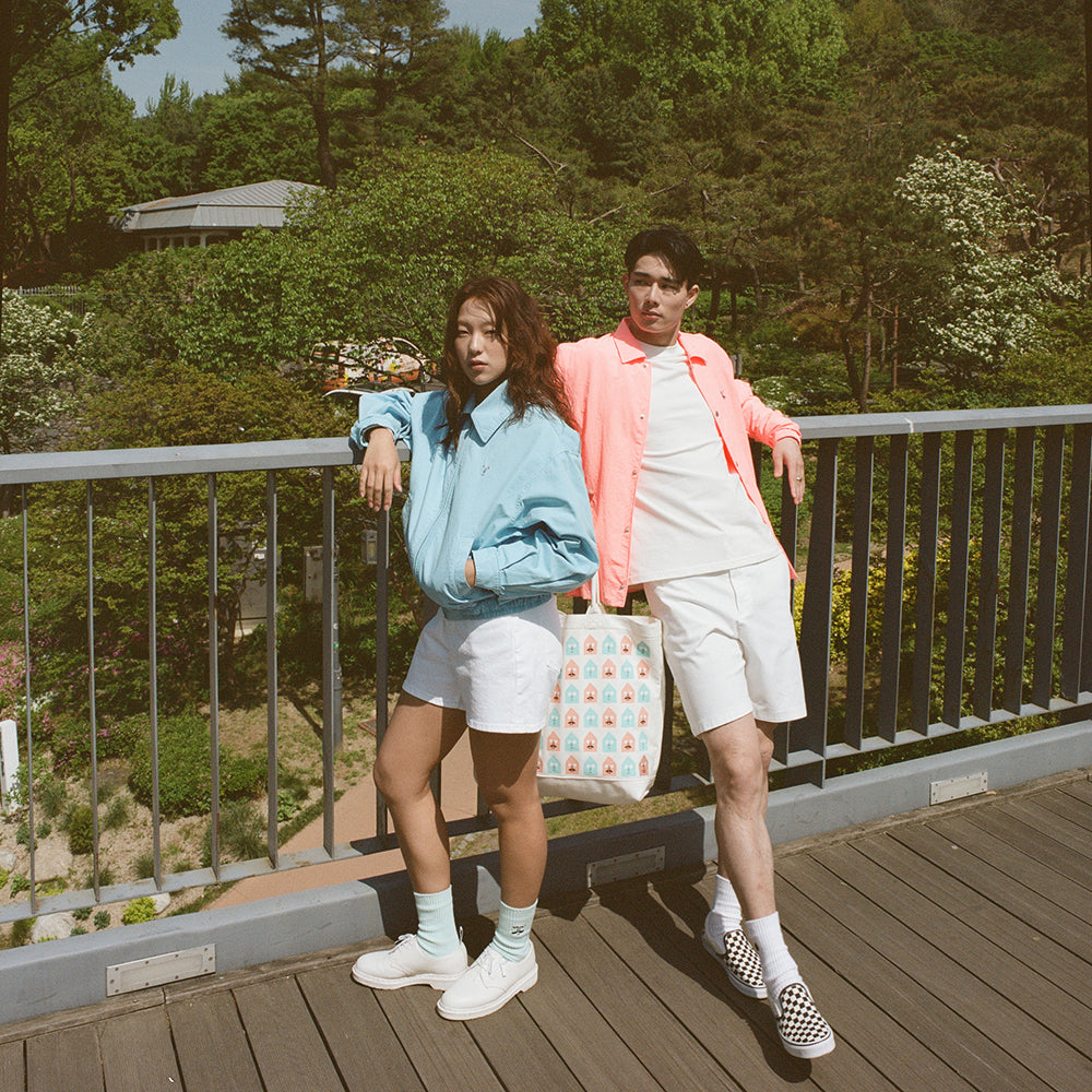 Washed Blouson Blue