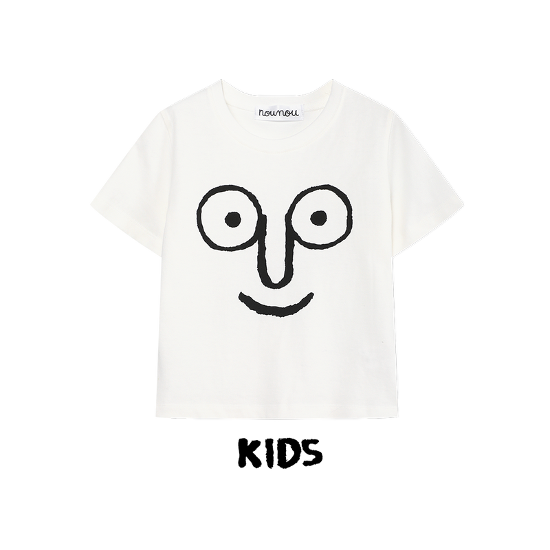 Face Tee White for Kids