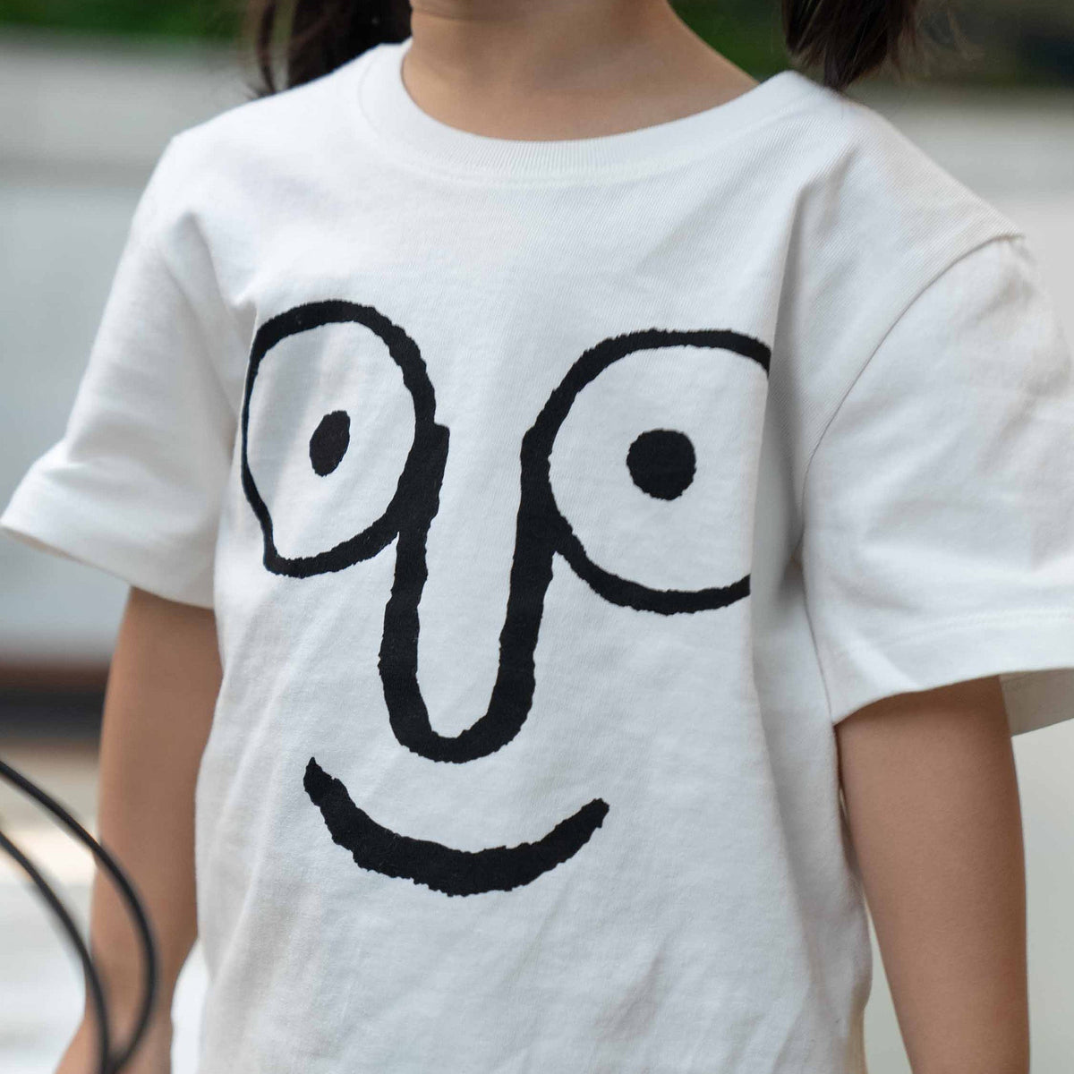 Face Tee White for Kids