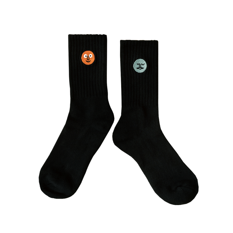 Patched Socks Black