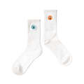 Patched Socks White