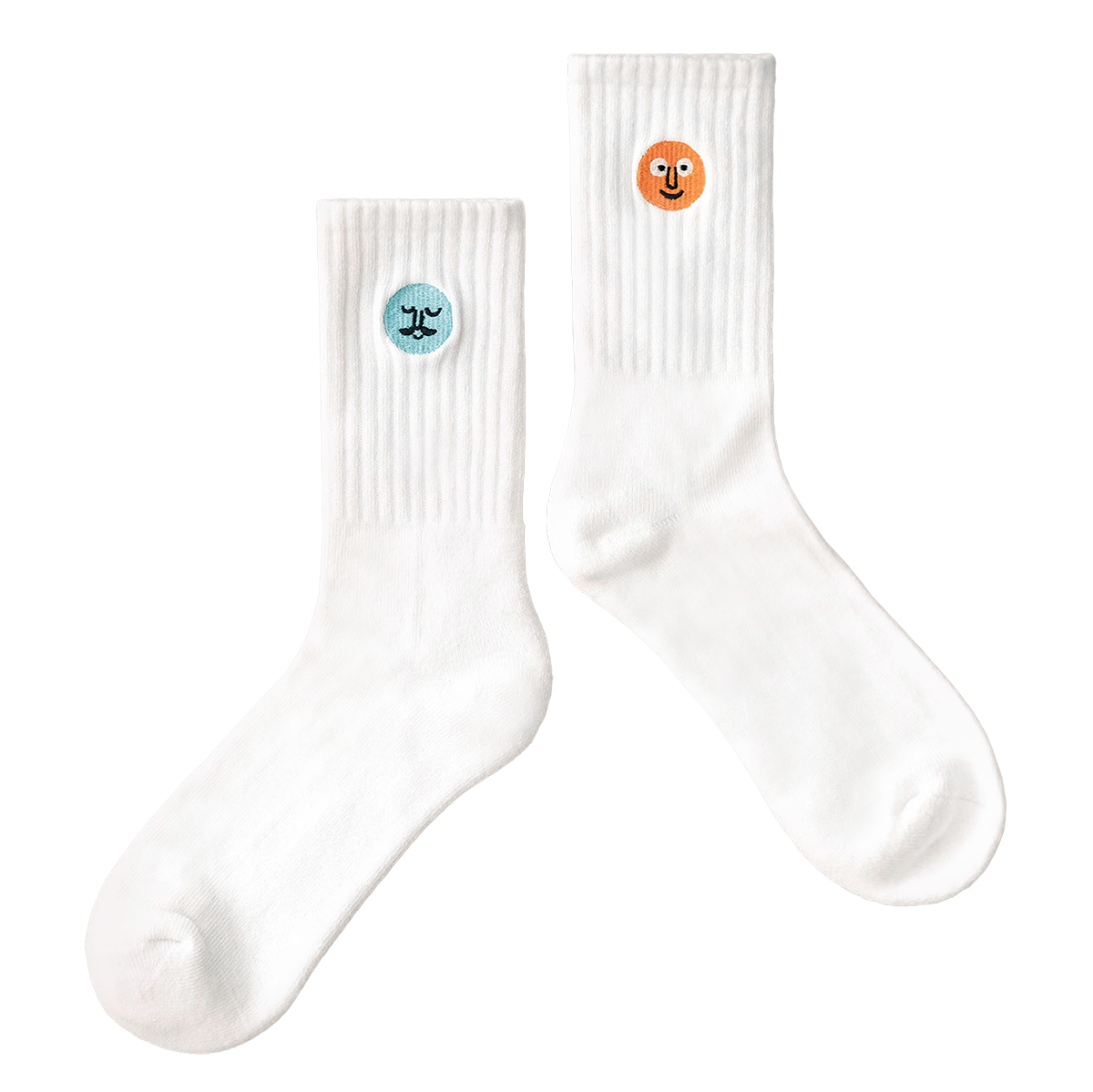 Patched Socks White
